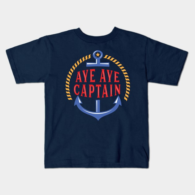 Aye Aye Captain Kids T-Shirt by AntiqueImages